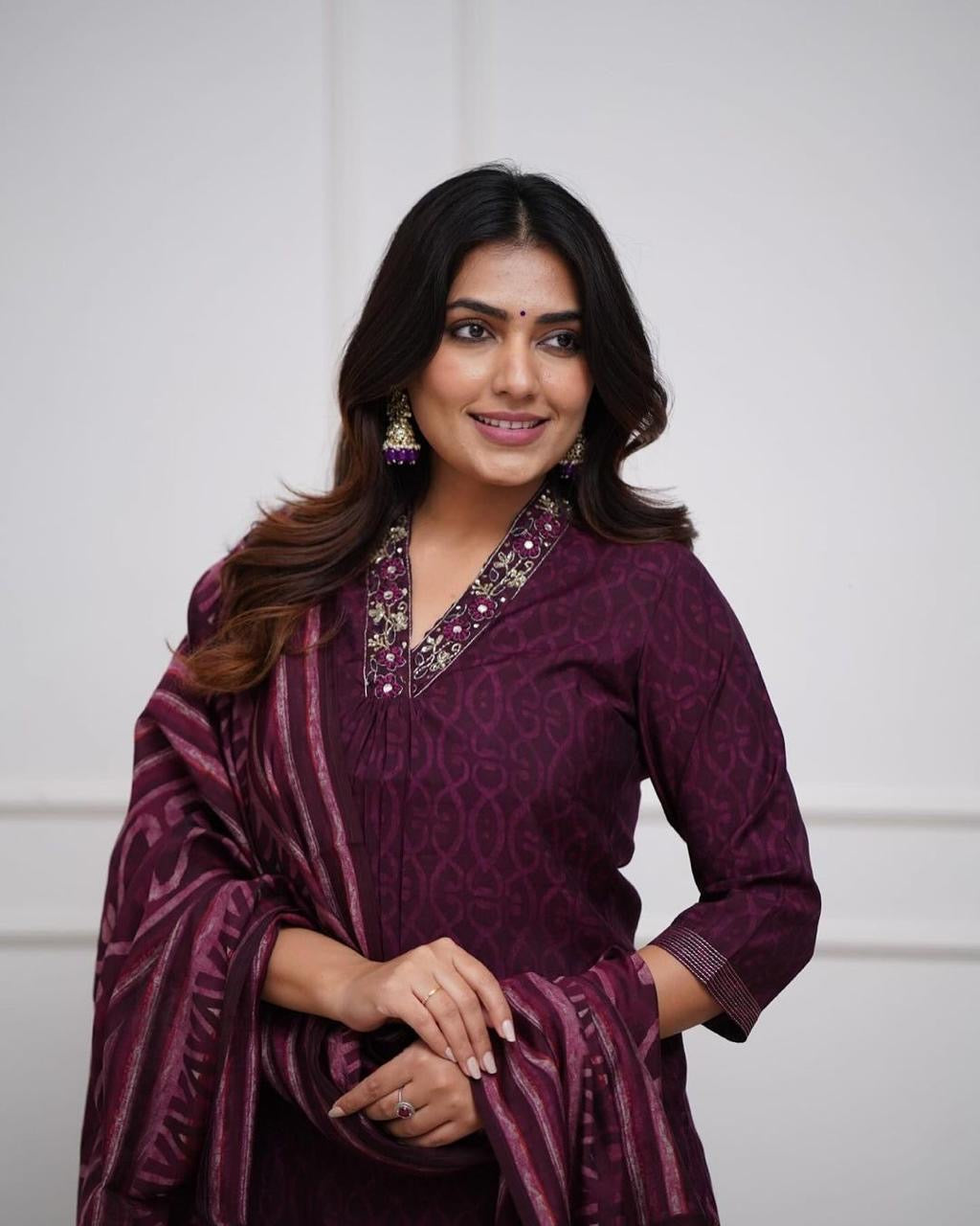 Festive Special Embroidered Kurta Pant Dupatta Set