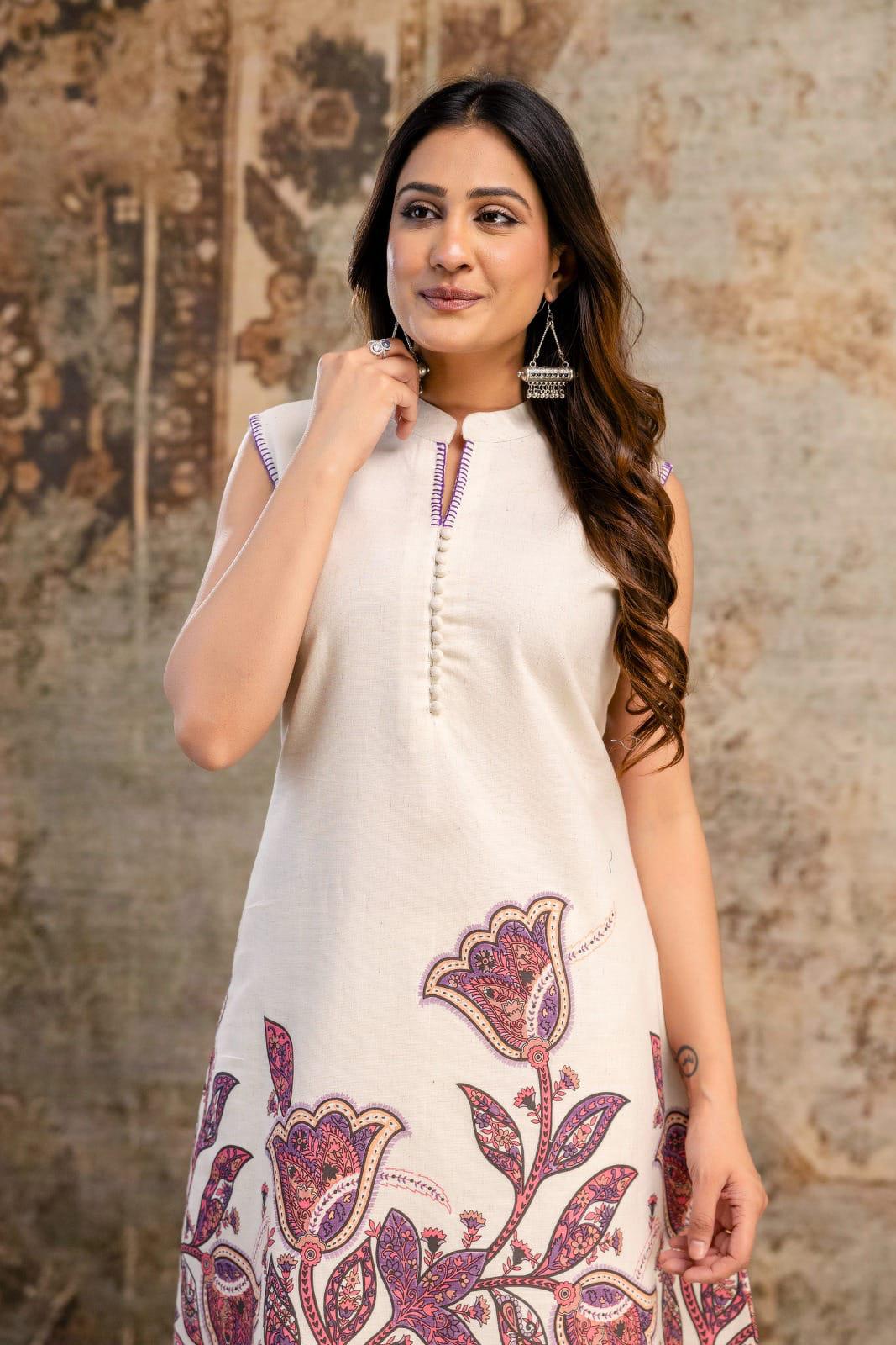 Cotton Flex Sleeveless Coord Set