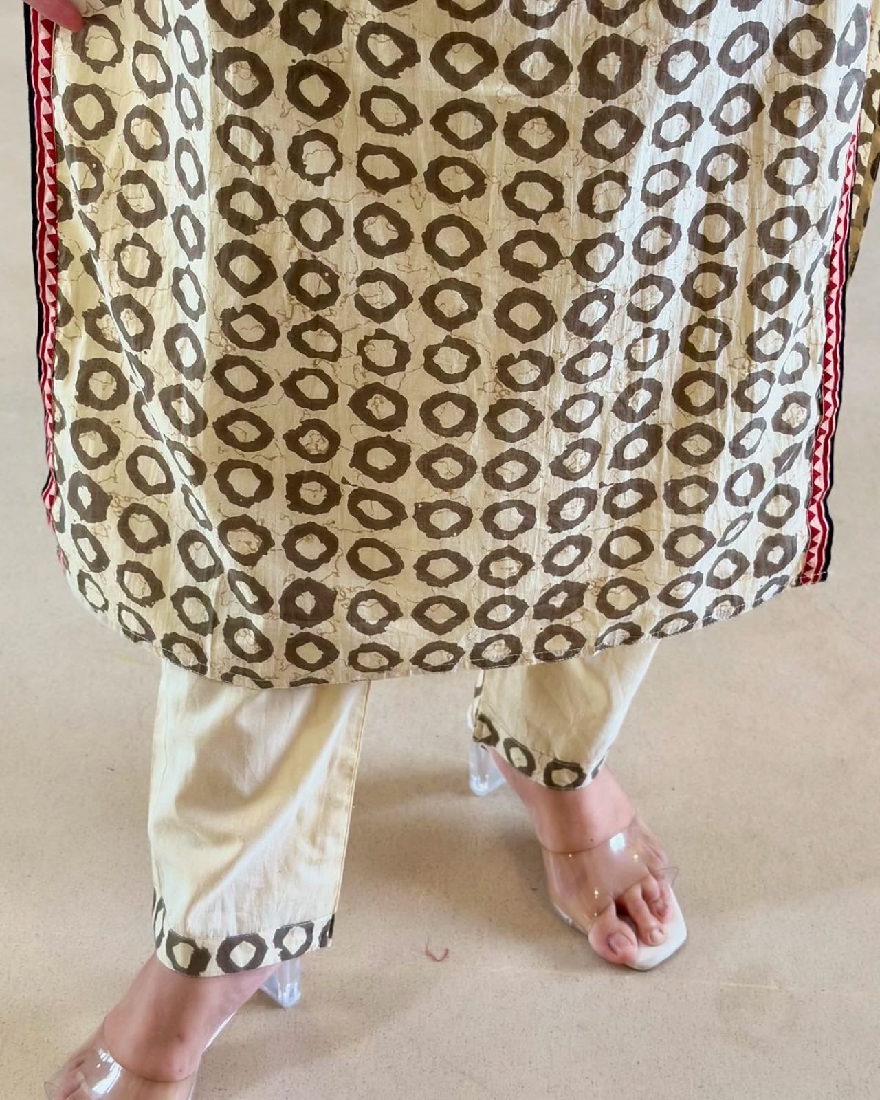 Ajrakh Muslin Suit Set