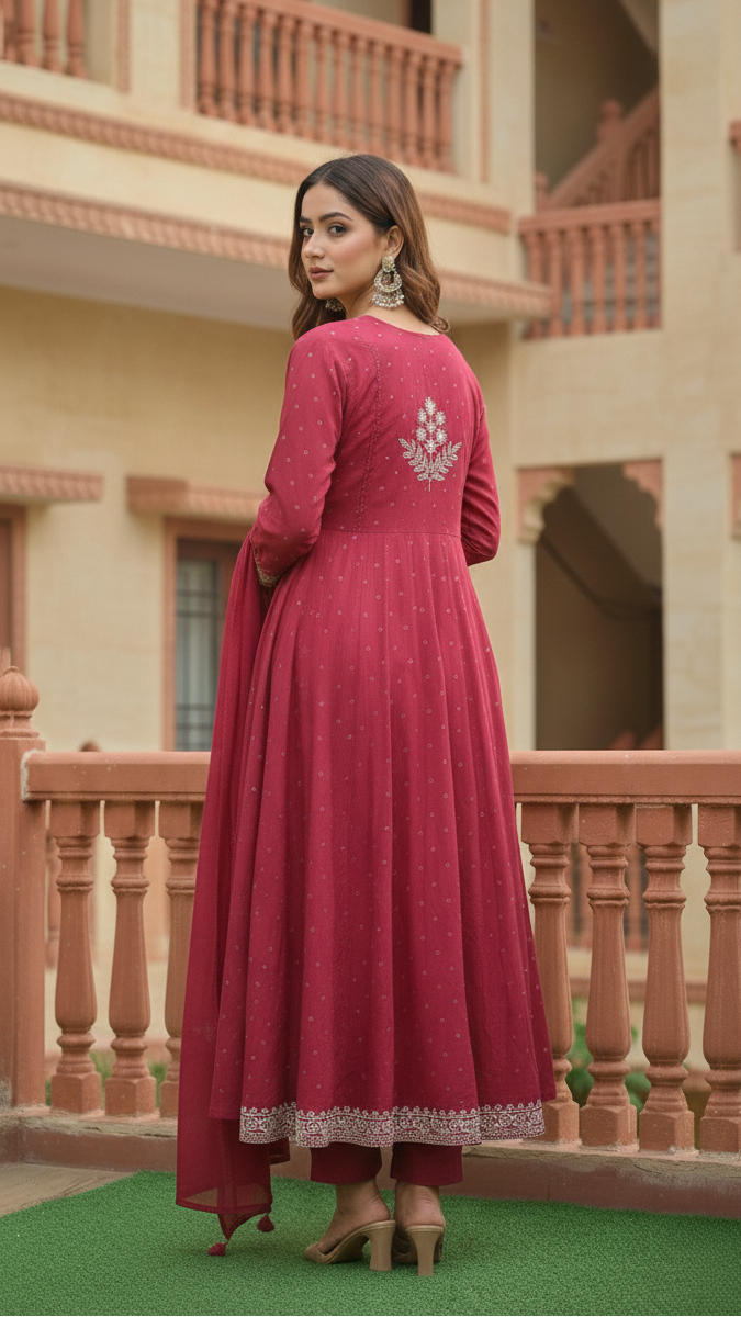 Pure Cotton 3 Piece Set With Dupatta