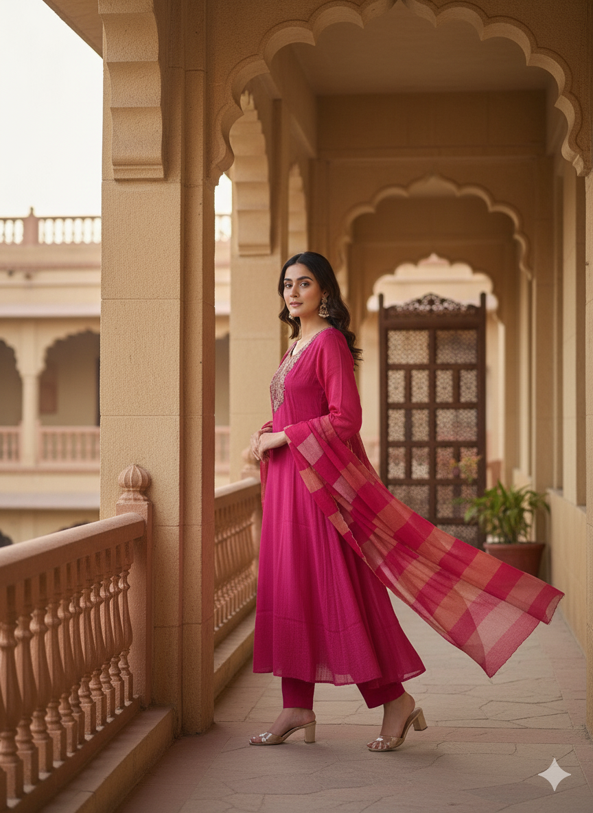Heavy Work 3 Piece Set With Dupatta