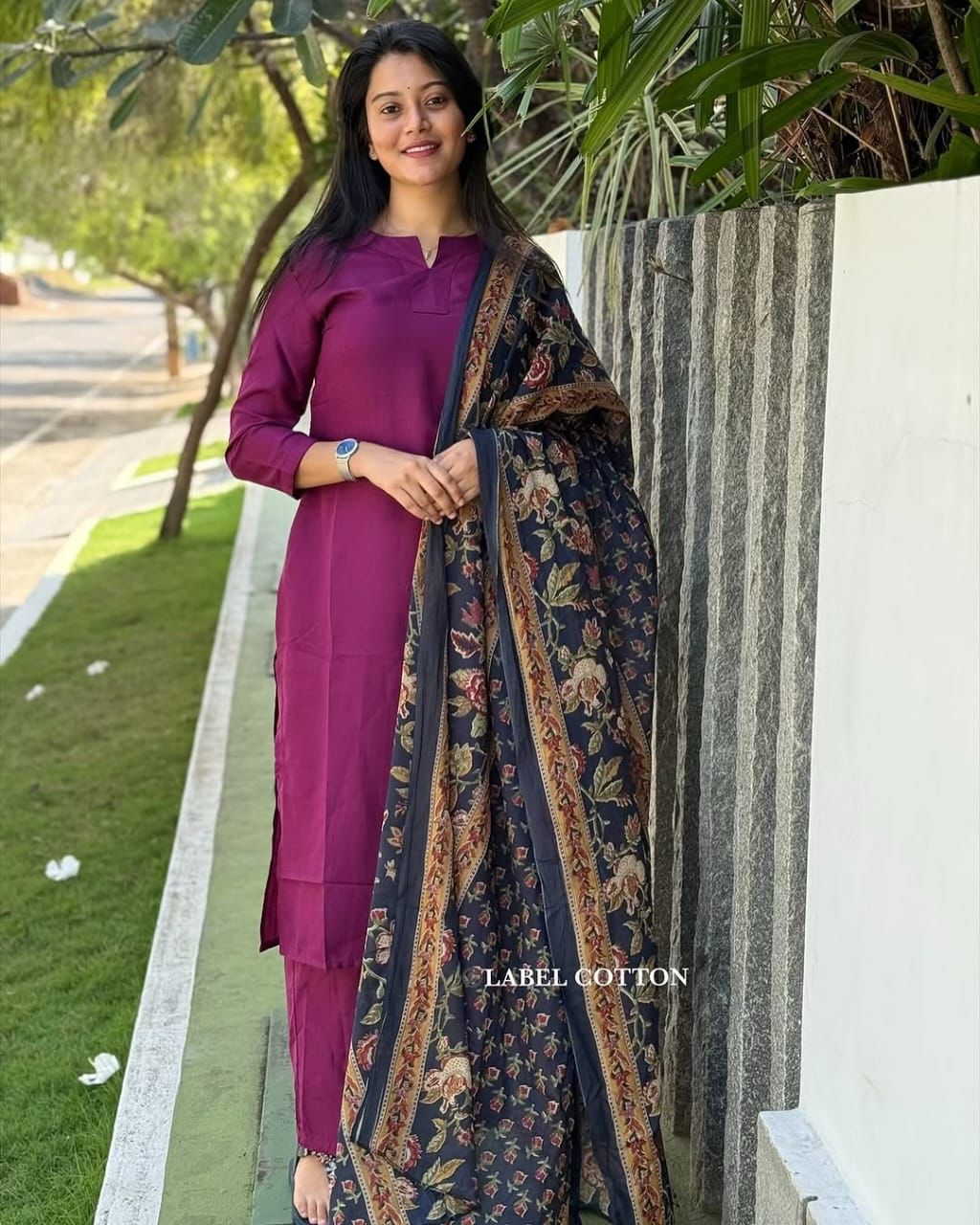 Heavy Cotton 3 Piece Suit Set With Dupatta