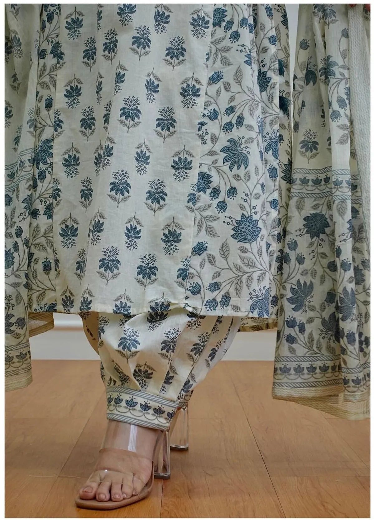 Boho Chic Anarkali Set With Afghan Pants