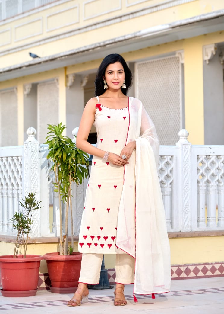 Pure Flex Cotton 3 Piece Suit Set