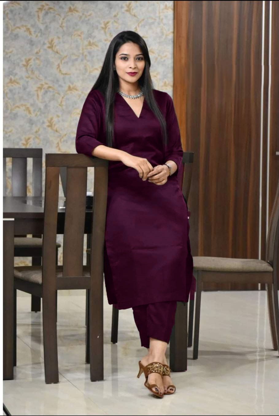 Cotton Co-Ord Set For Office Wear