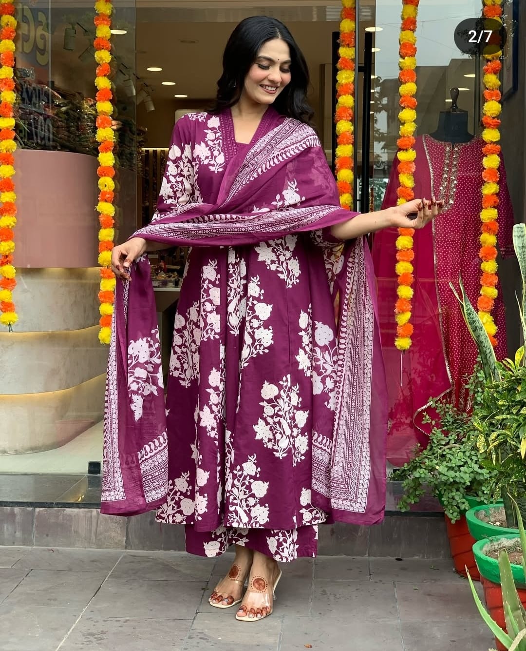 Heavy Cotton Party Wear Suit Set