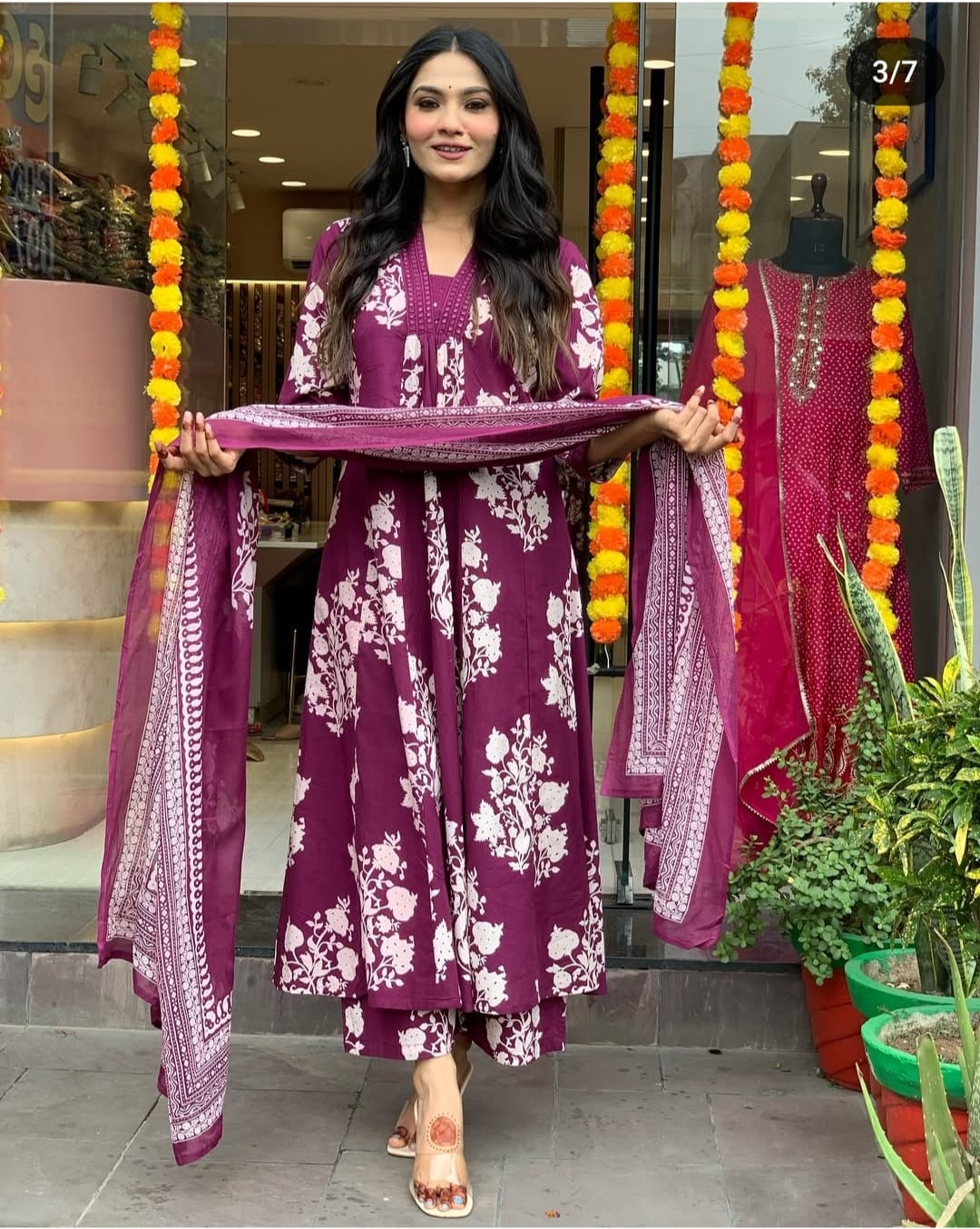 Heavy Cotton Party Wear Suit Set