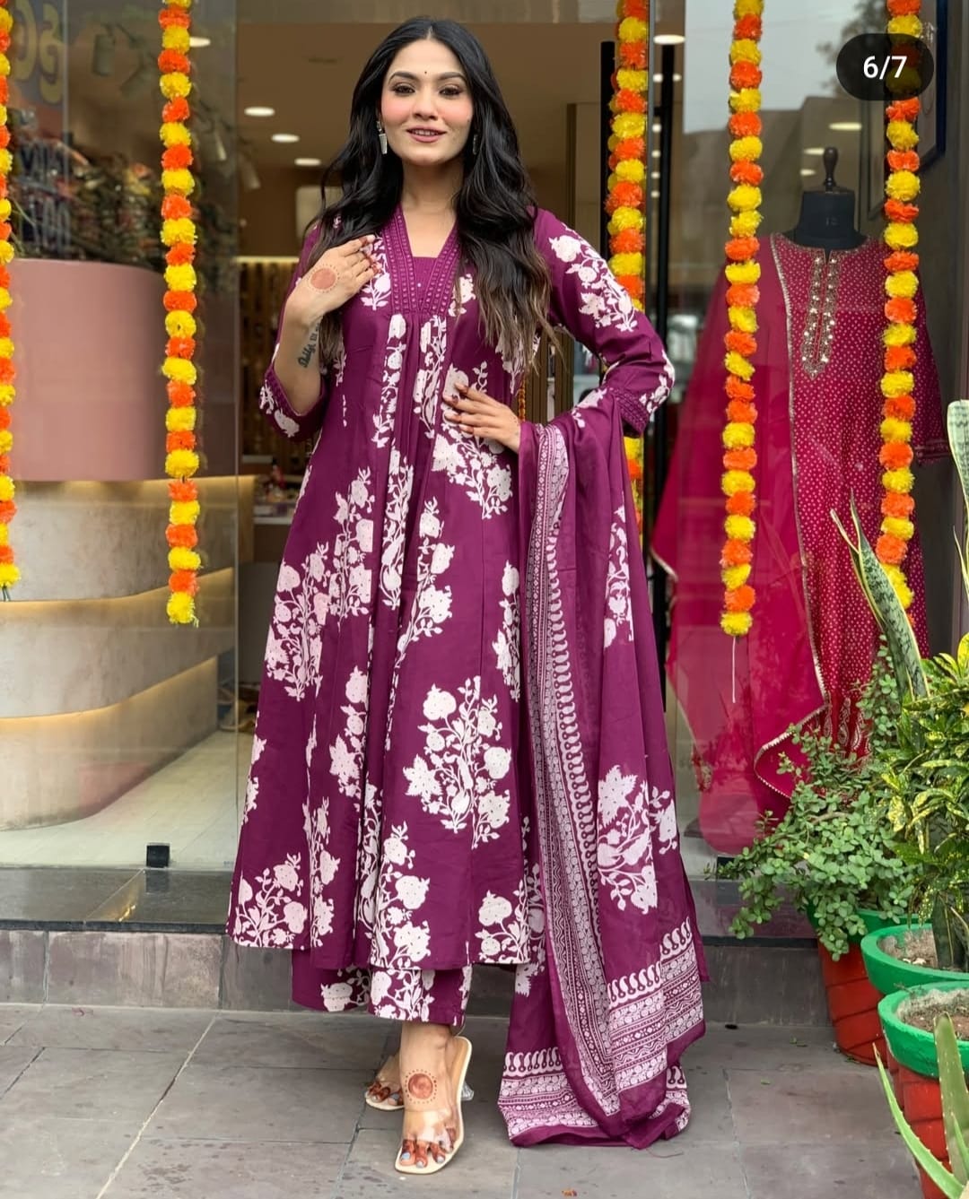 Heavy Cotton Party Wear Suit Set