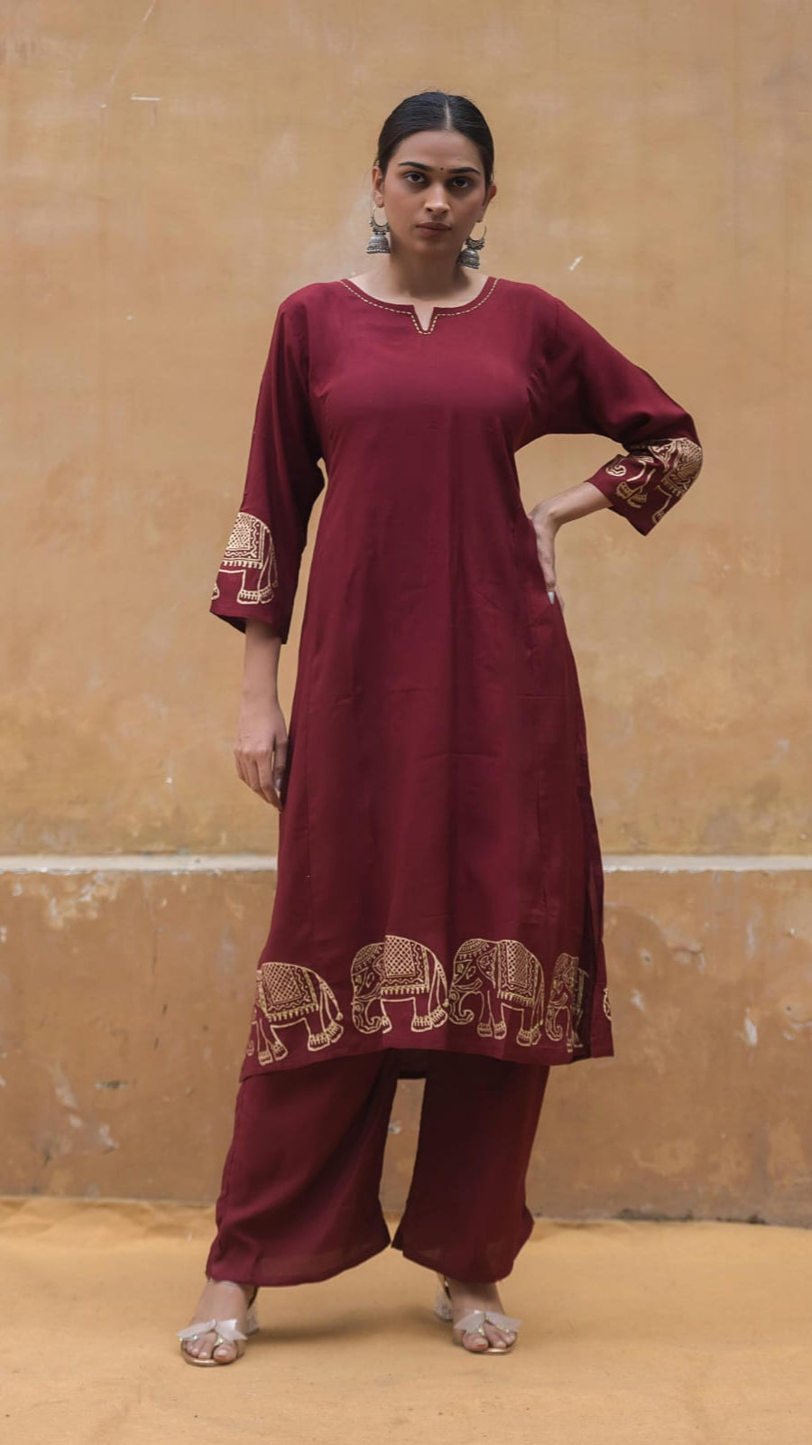 Heavy Pure Muslin Party Wear Kurti Pant Set