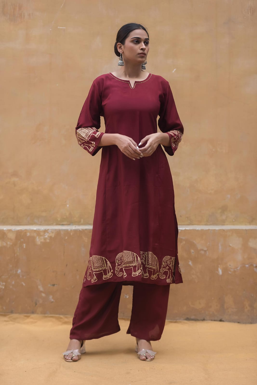 Heavy Pure Muslin Party Wear Kurti Pant Set