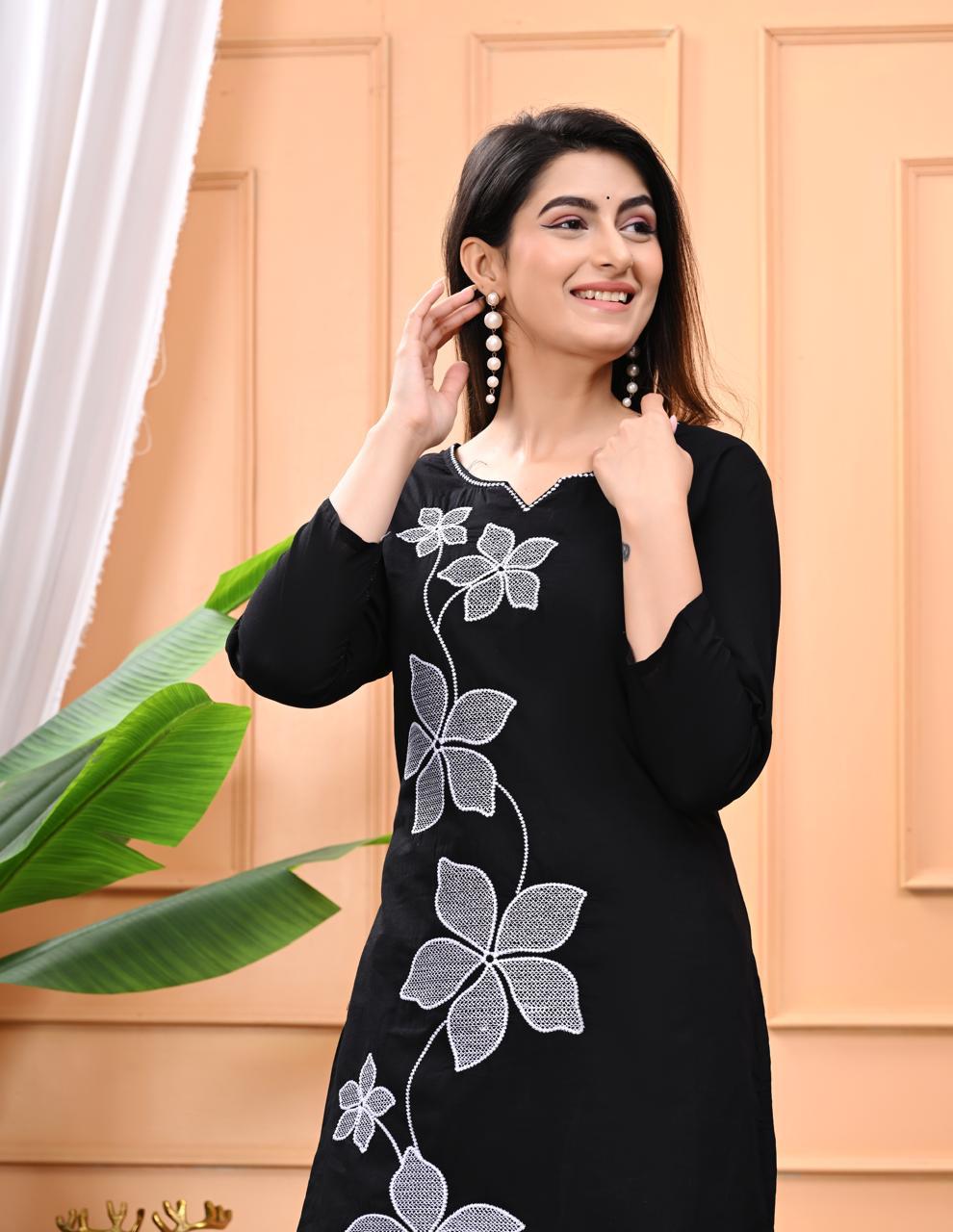 Pure Cotton Flower Print 2 Pcs Set