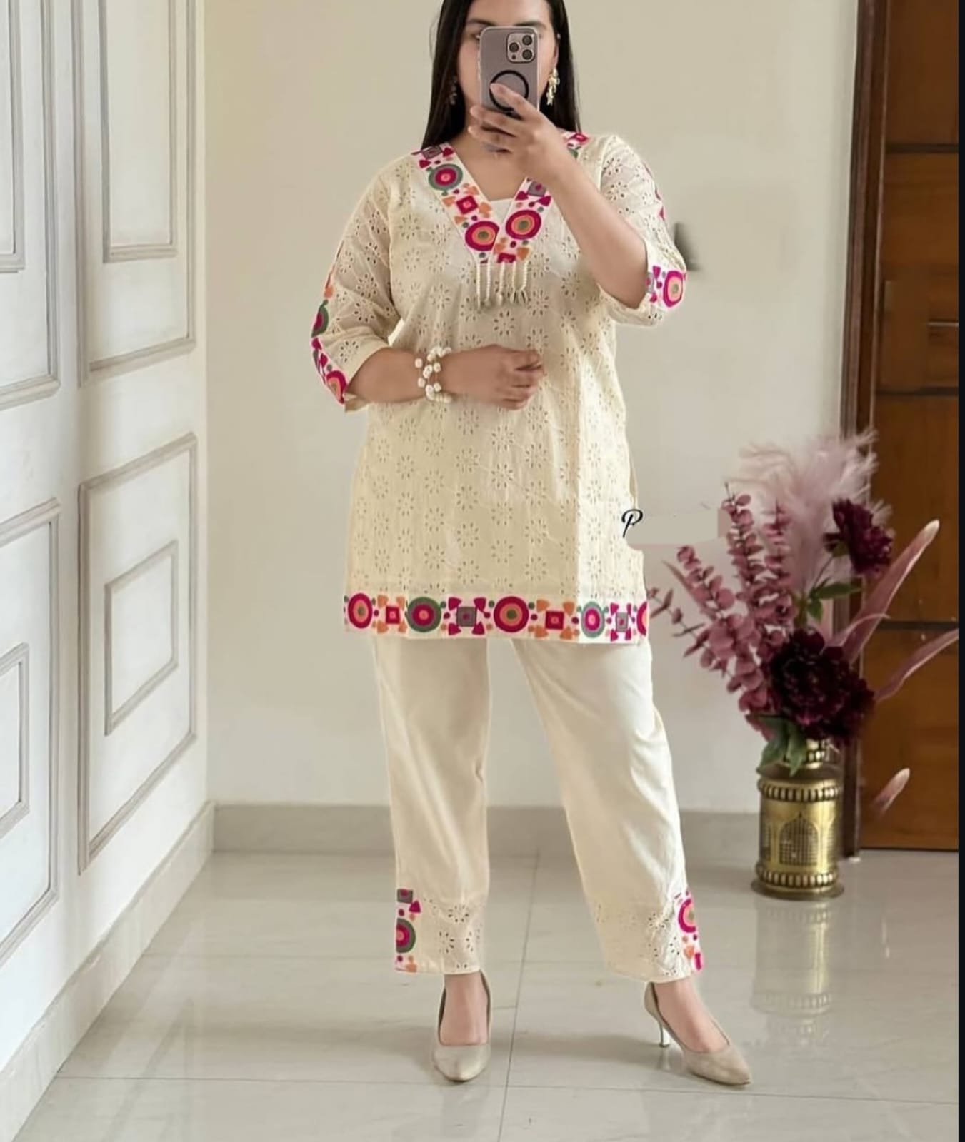 Very Beautiful 2 Piece Set With Embroider work