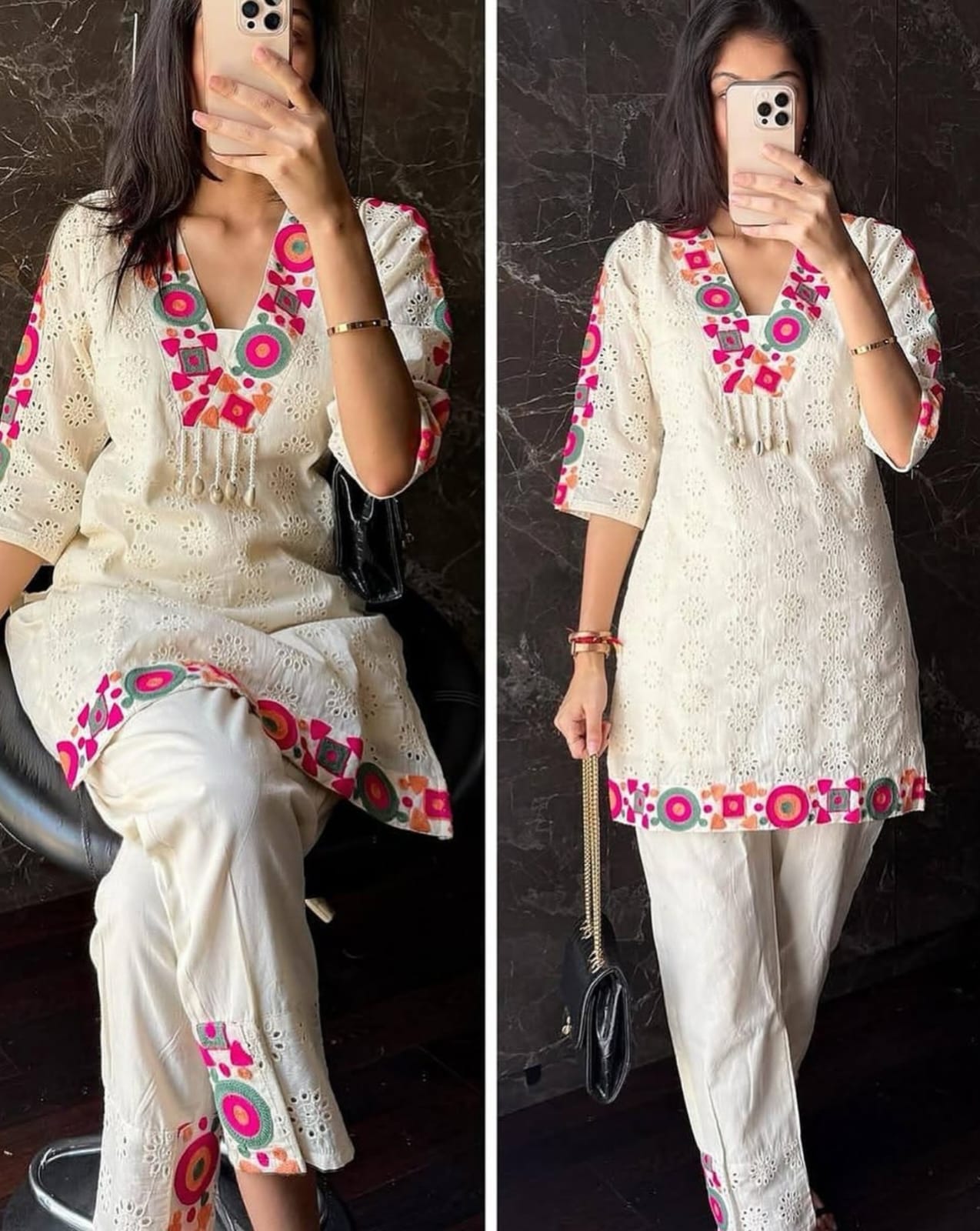 Very Beautiful 2 Piece Set With Embroider work