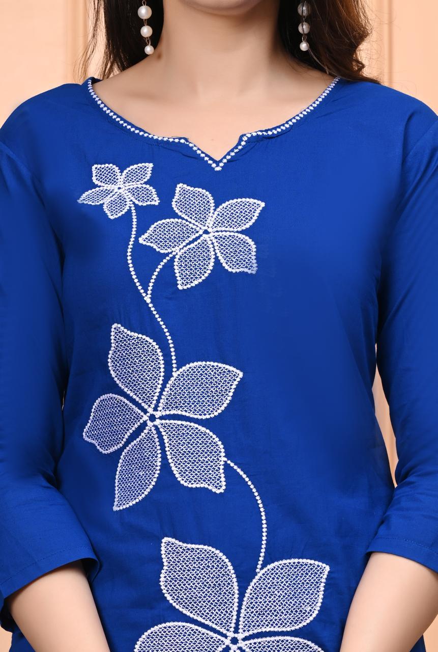 Pure Cotton Flower Print 2 Pcs Set