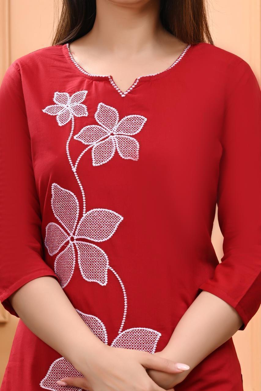Pure Cotton Flower Print 2 Pcs Set