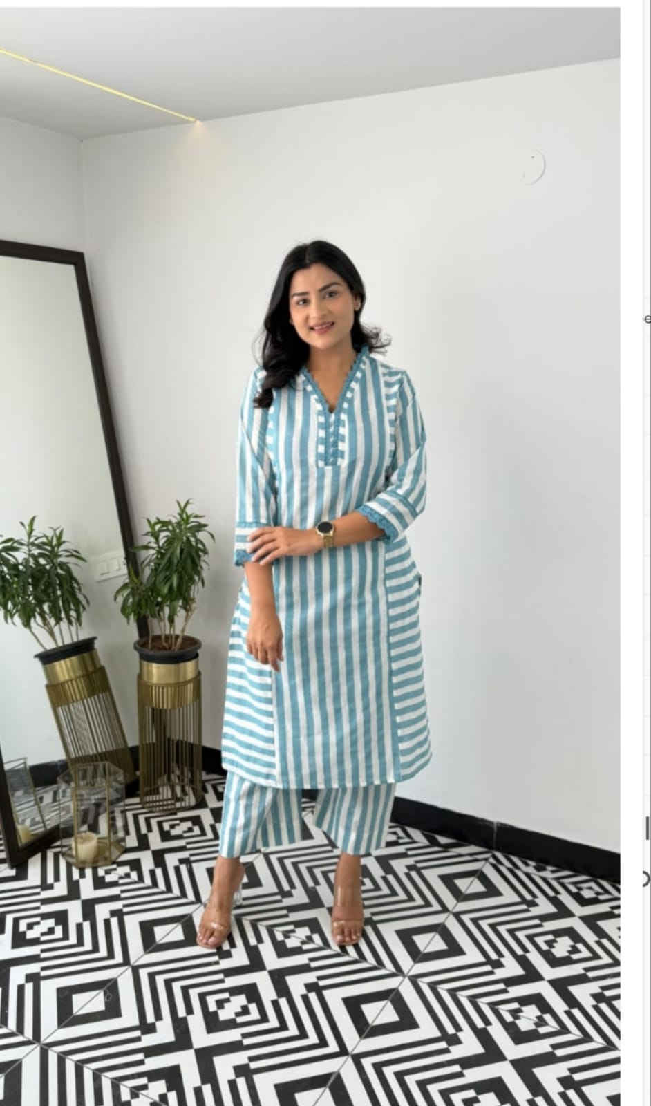 Comfort fit kurti pant set