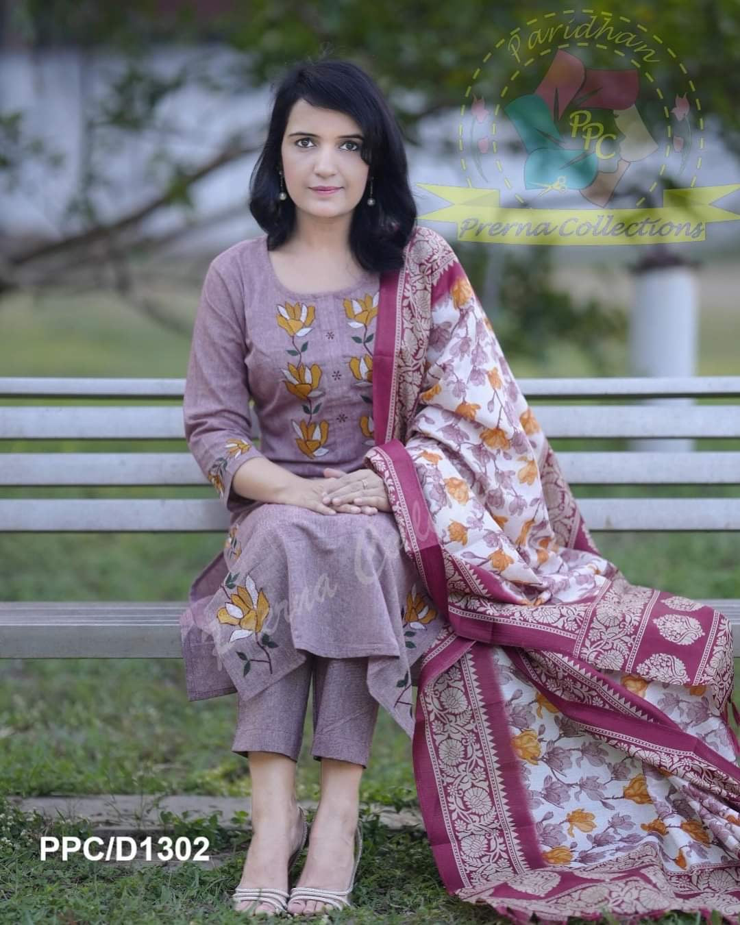 Elegant khaadi embroidered cotton kurta pant dupatta set