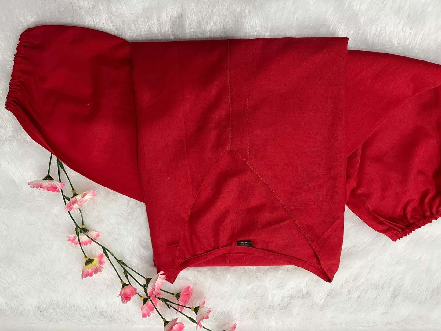 Stylish red cotton dress