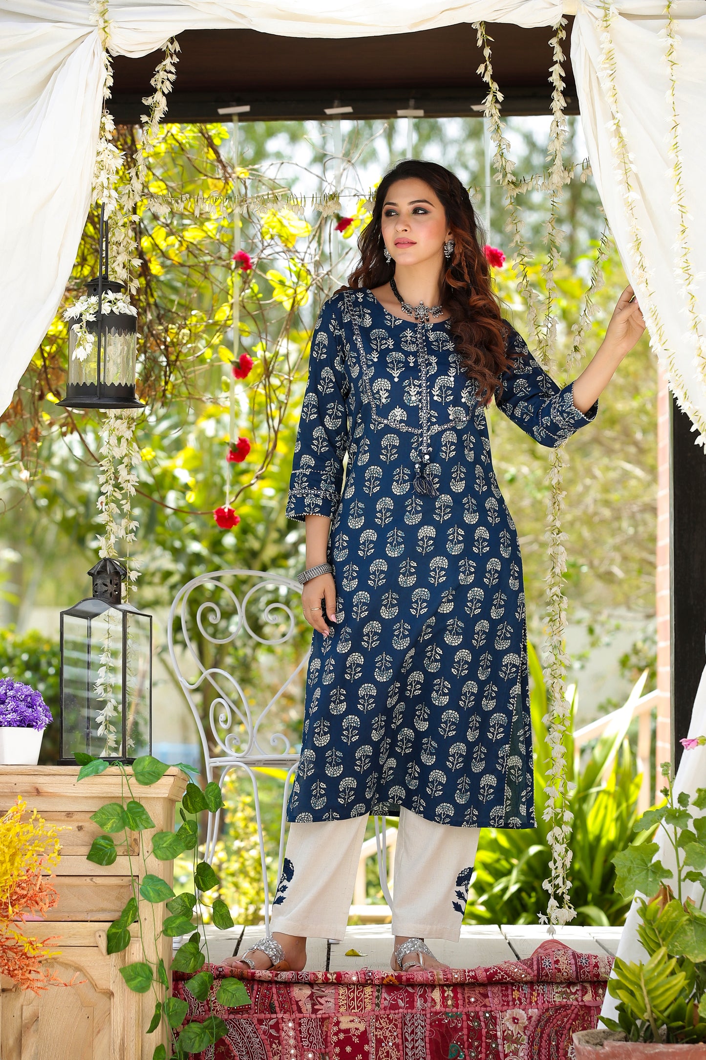 Heavy Cotton Festive Wear pant set