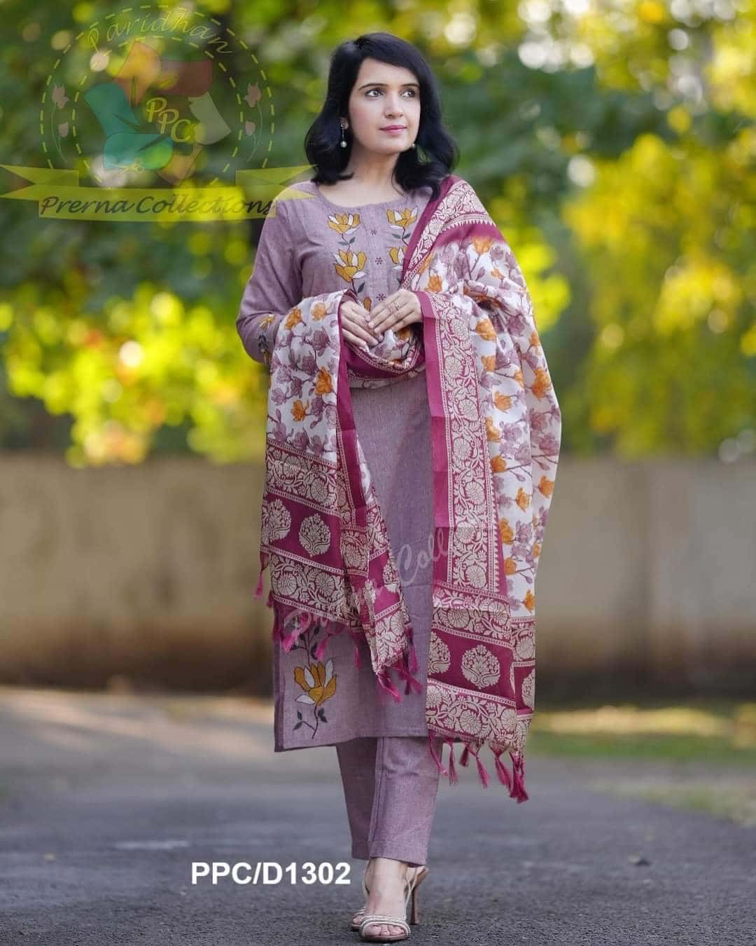 Elegant khaadi embroidered cotton kurta pant dupatta set