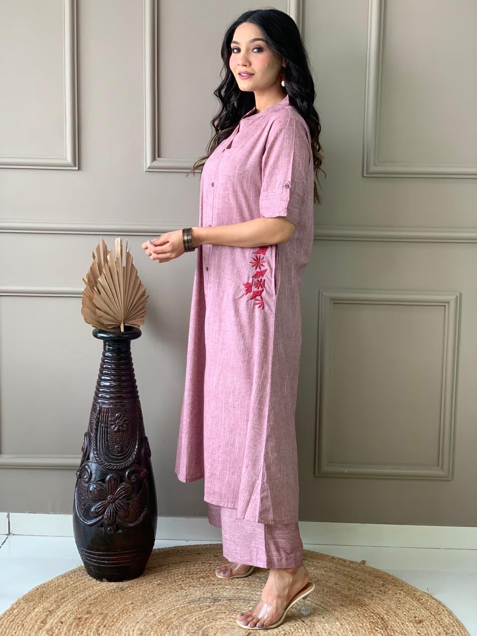 South cotton A-line kurta sets