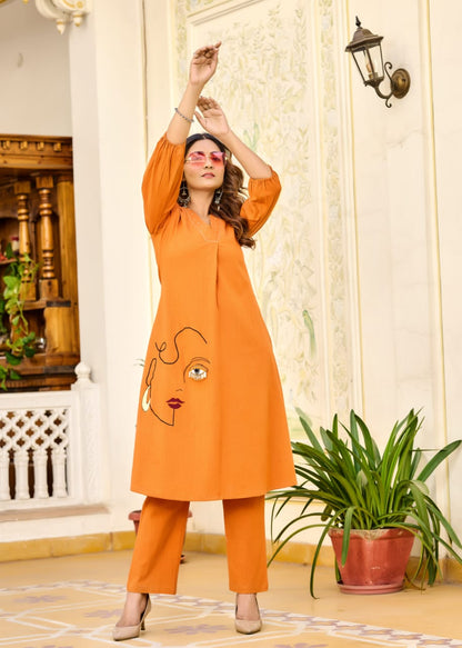 Beautiful  Hand Embroidery 2 Piece Set