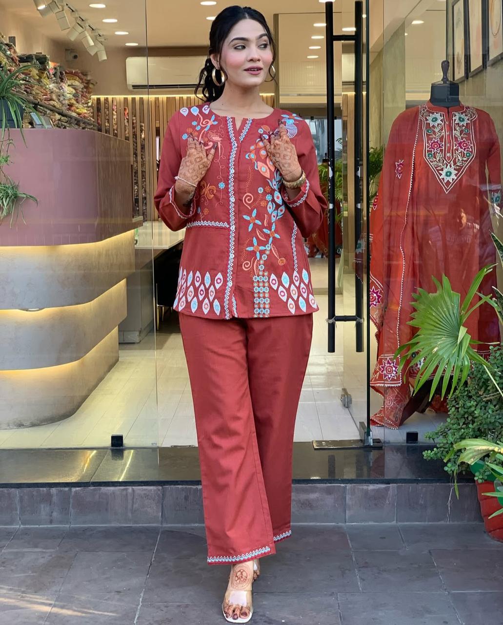 Chic & Breeze by jaipur Trendz Embroidered Co-ord Set For Every Occasion