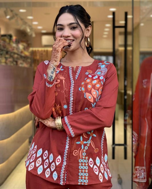 Chic & Breeze by jaipur Trendz Embroidered Co-ord Set For Every Occasion