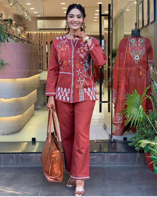 Chic & Breeze by jaipur Trendz Embroidered Co-ord Set For Every Occasion