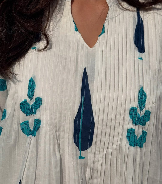 Cotton Pintex Comfy Kurti Pant Set
