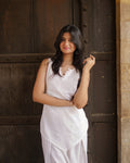 Chhavi – White Cotton Co-ord Set for Women
