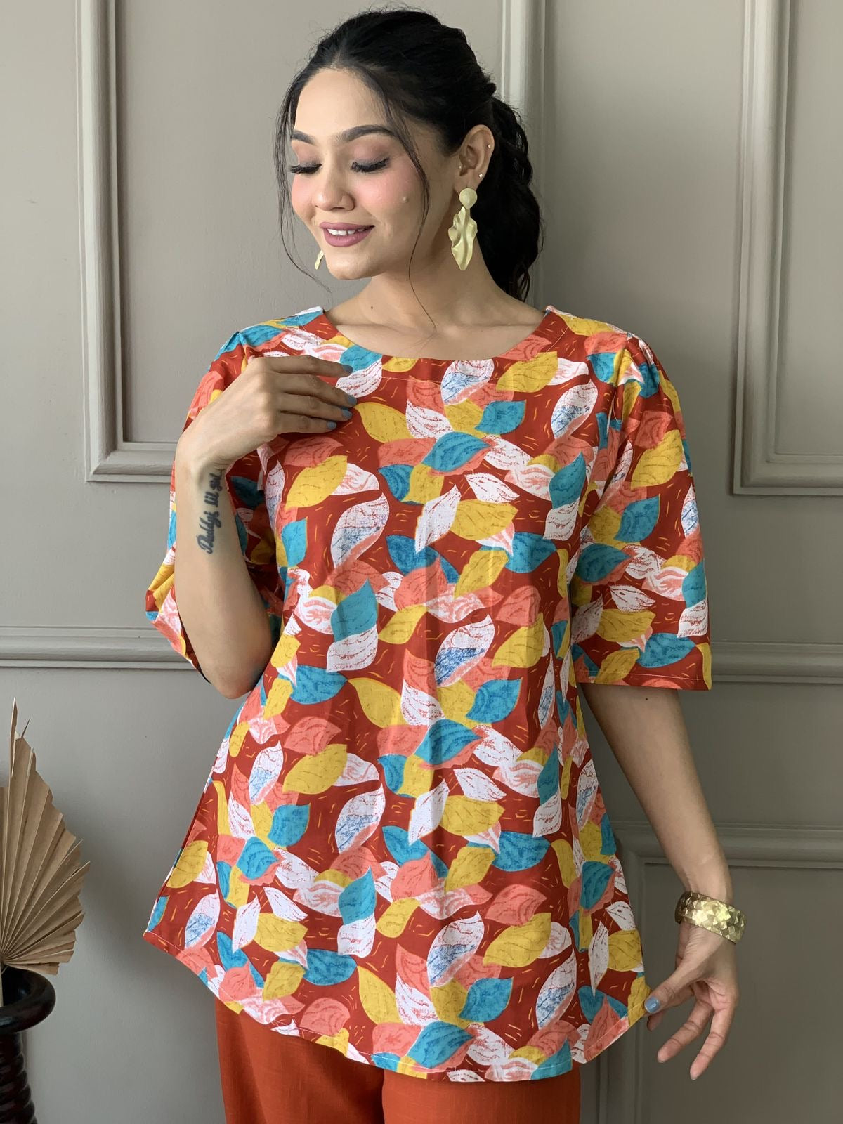 Pure cotton cord sets with puffed sleeves