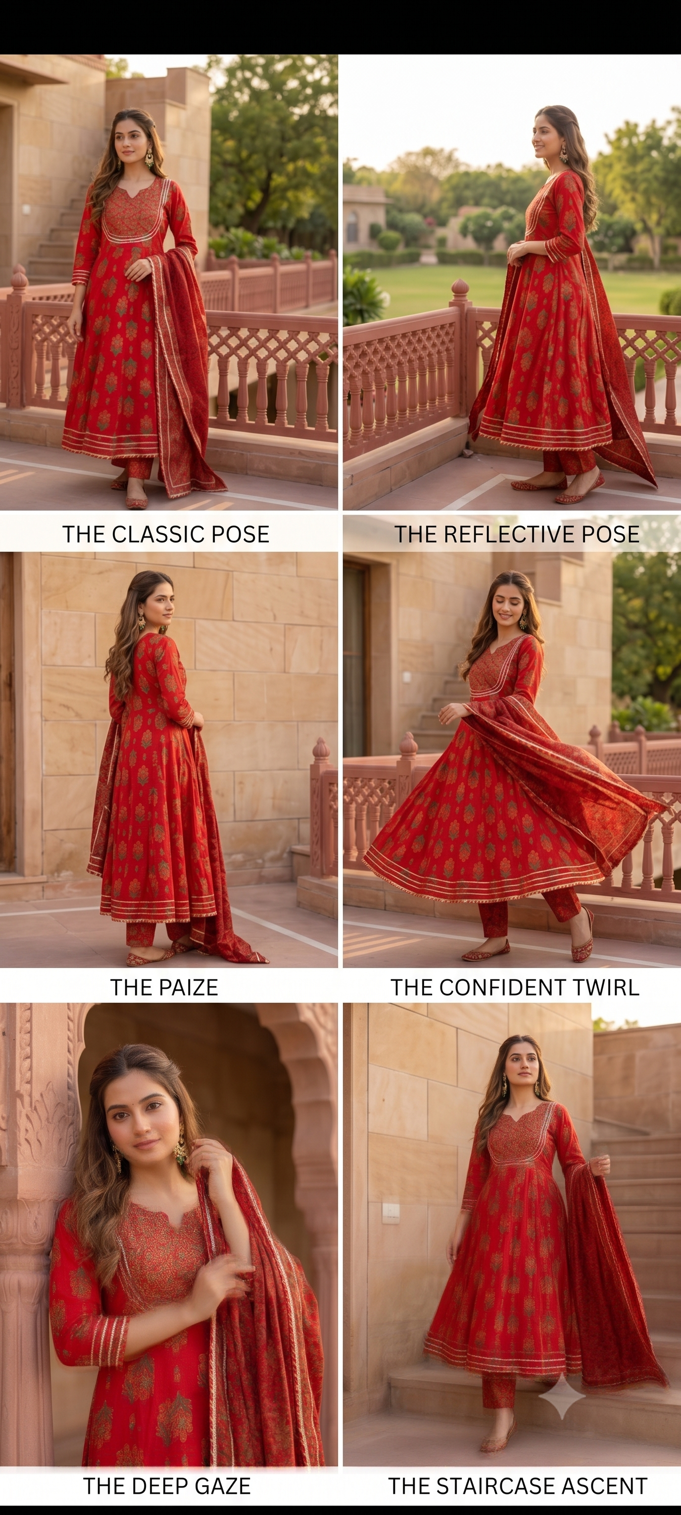 Crimson Heritage Gota-Patti Anarkali 3-Piece Set | Floral Booti Pants | Jaipur Trendzz