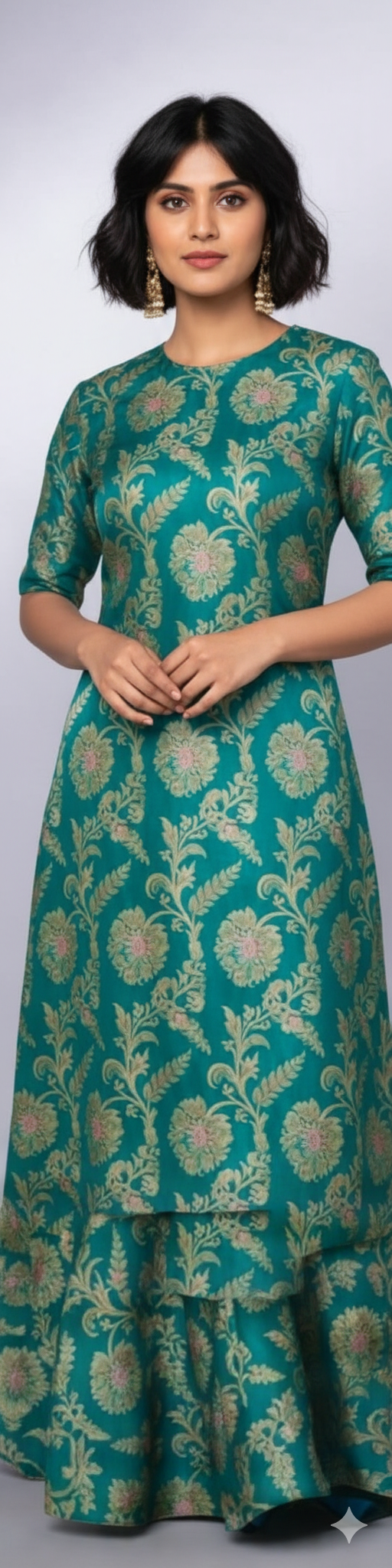 Heavy Banarasi Silk Party Wear 3 Piece Sharara Set