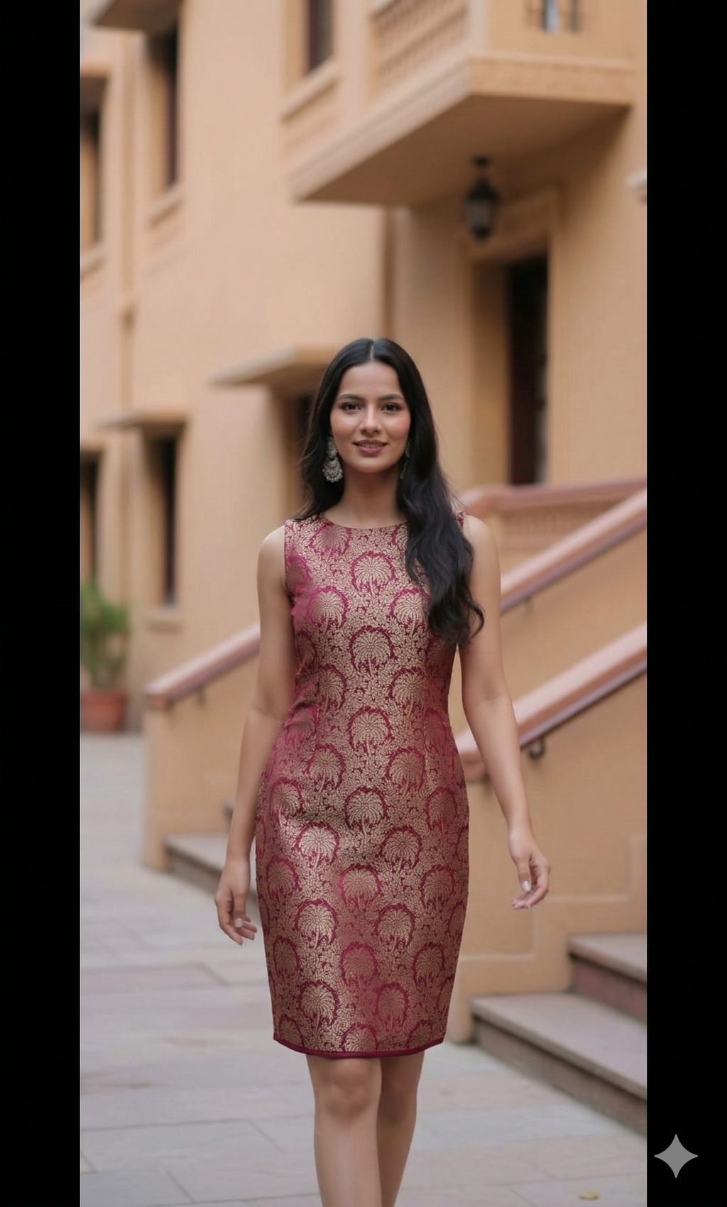Royal Brocade Mini Dress