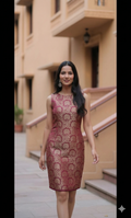 Royal Brocade Mini Dress