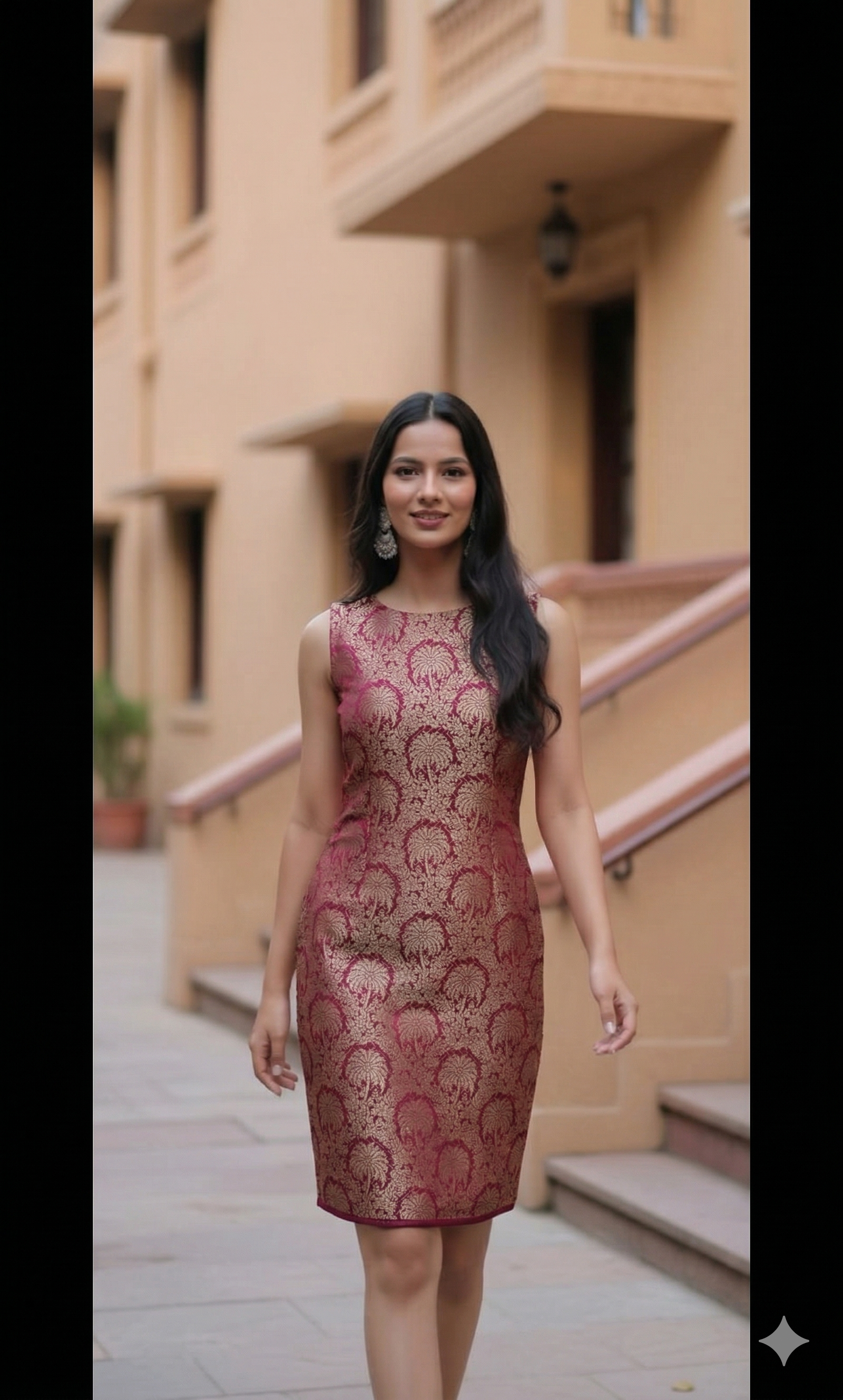 Royal Brocade Mini Dress