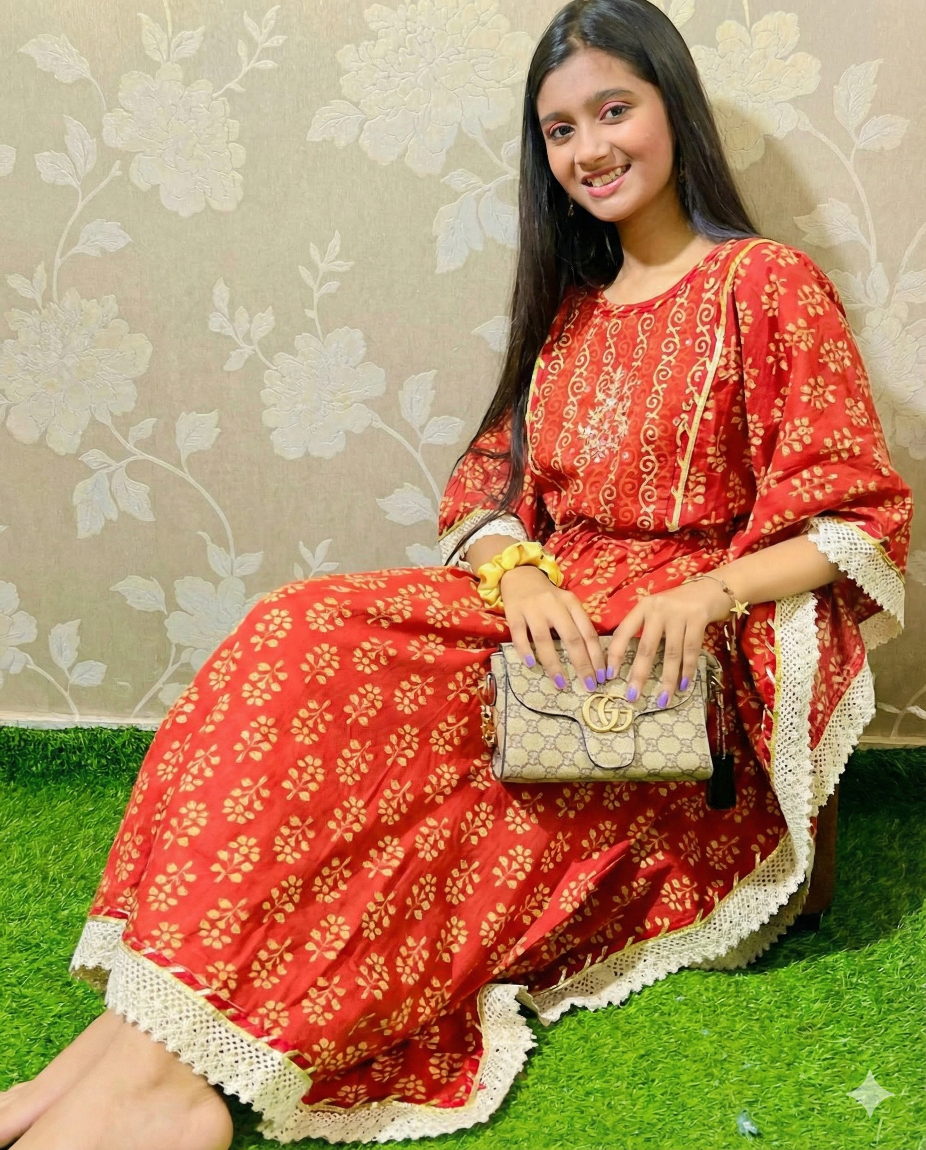 Handcrafted Cotton Kaftaan: Jaipuri Elegance