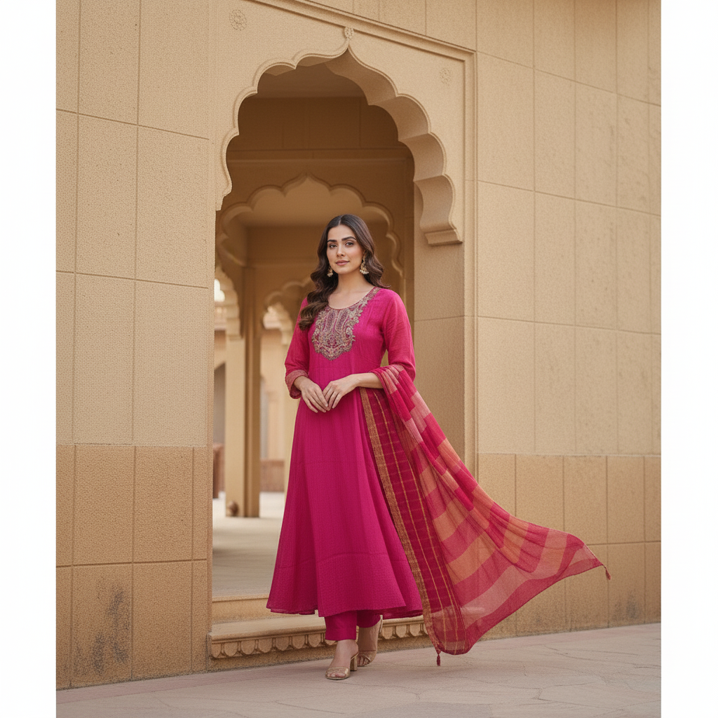 Heavy Work 3 Piece Set With Dupatta