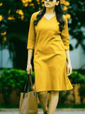 One Peice Cotton Flex Dress For Casual And Formal Wear