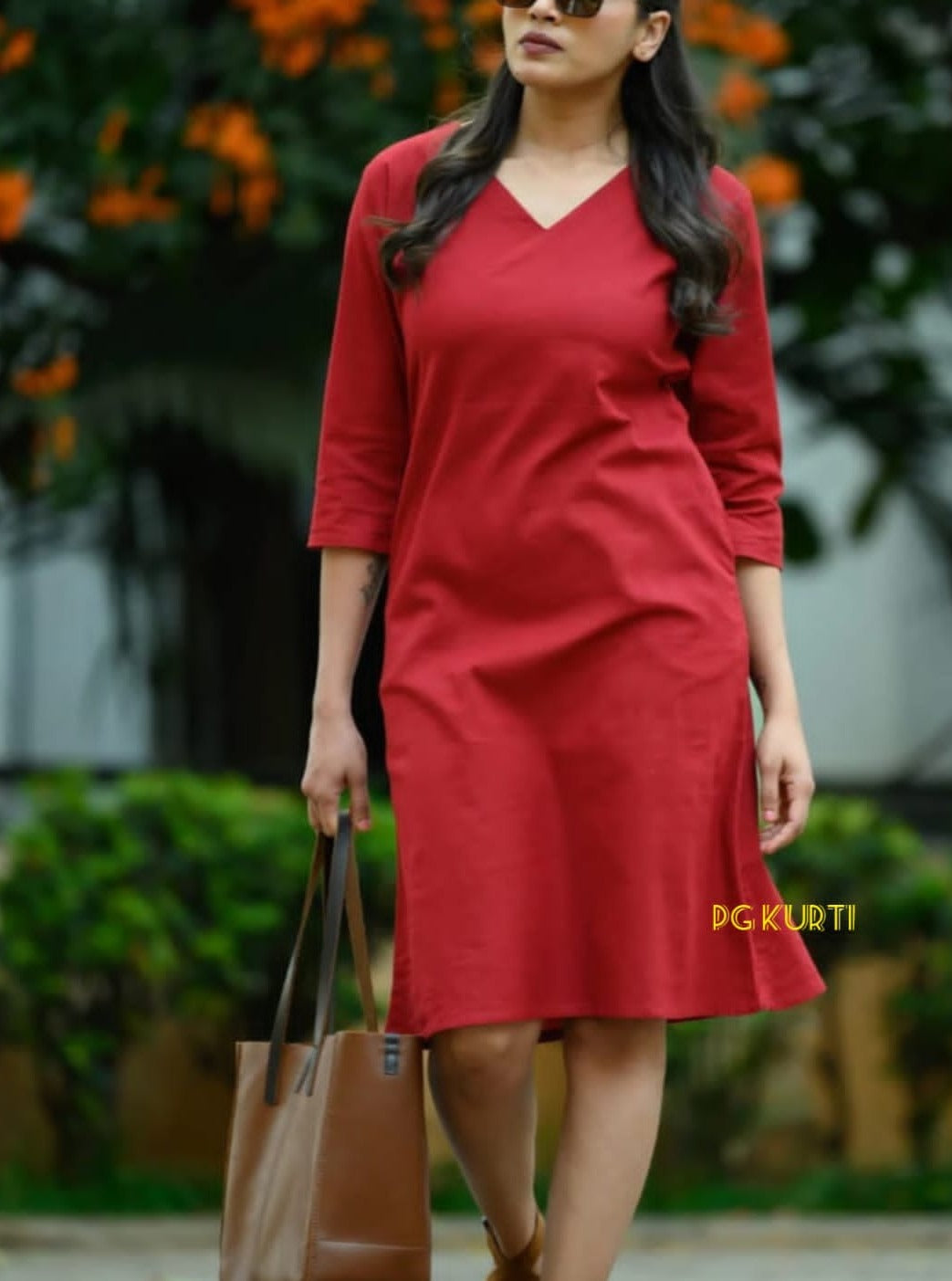 One Peice Cotton Flex Dress For Casual And Formal Wear