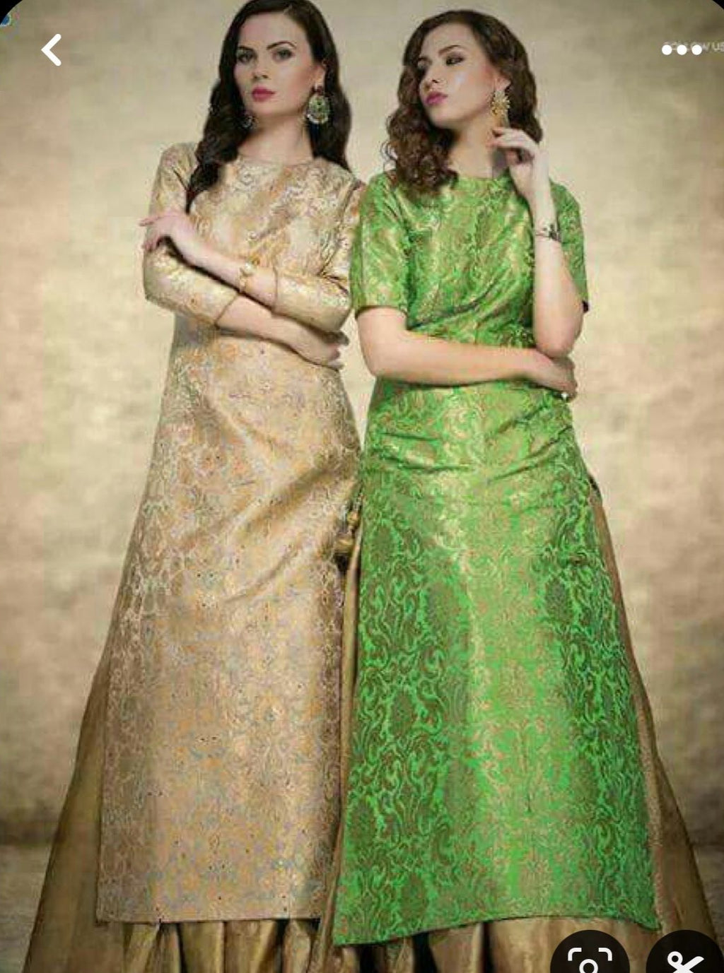 Handwoven Banarasi Brocade Kurta With Sharara An Gota Work Dupatta