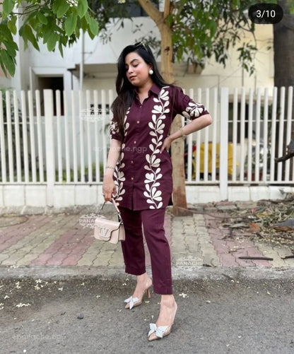 Pure Chanderi Cotton Co-Ord Set