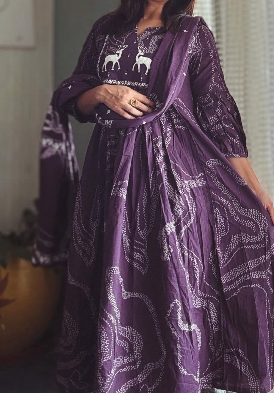 Pure Cotton 3 Piece Suit Set With Dupatta