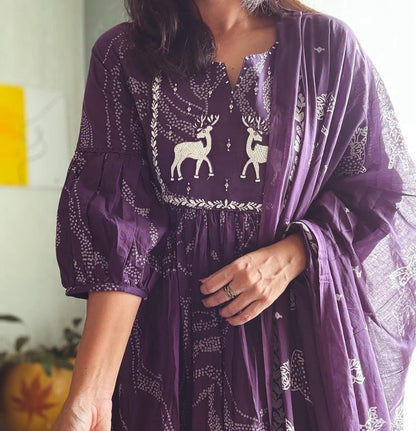 Pure Cotton 3 Piece Suit Set With Dupatta