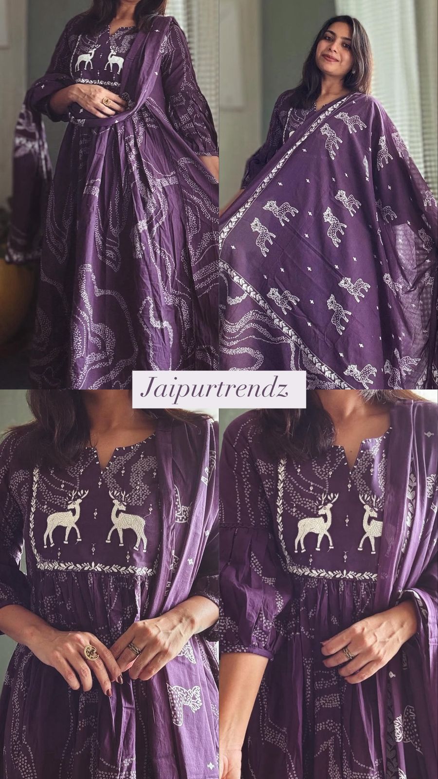 Pure Cotton 3 Piece Suit Set With Dupatta