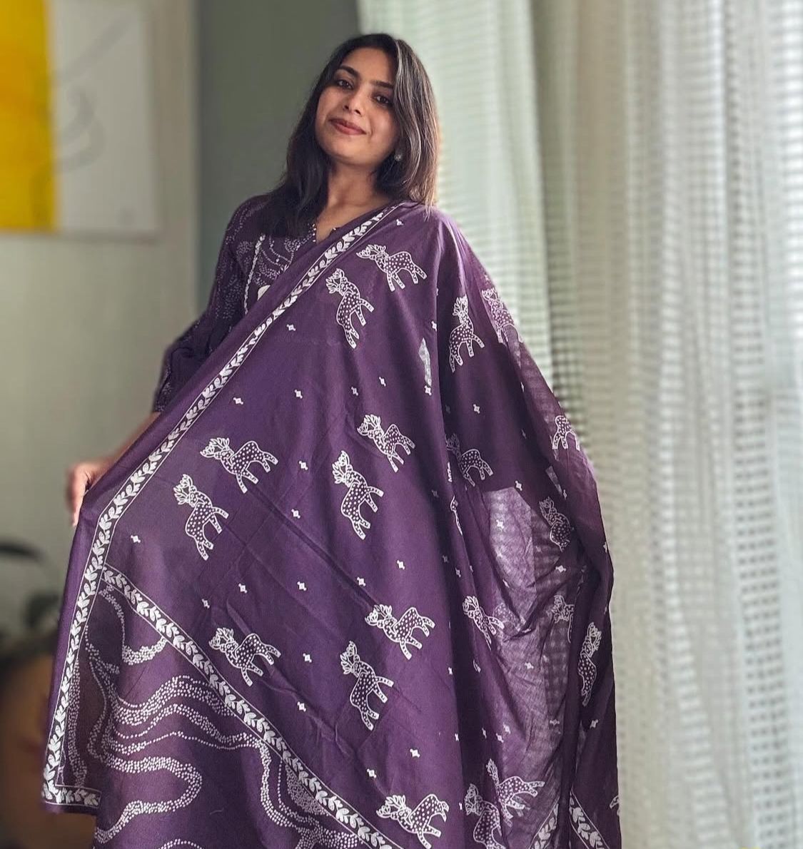 Pure Cotton 3 Piece Suit Set With Dupatta