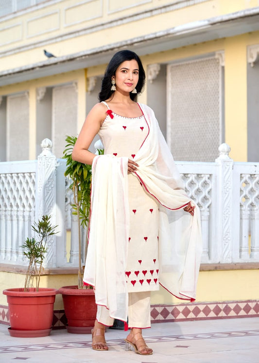 Pure Flex Cotton 3 Piece Suit Set