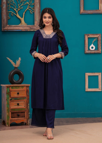 Premium Neck Embroidered Modal Perfection 3 Piece Set