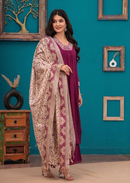 Premium Neck Embroidered Modal Perfection 3 Piece Set